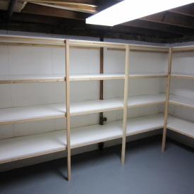 Indian Trail Basement Shelving After 6